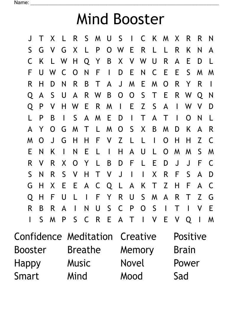 Mind Booster Word Search