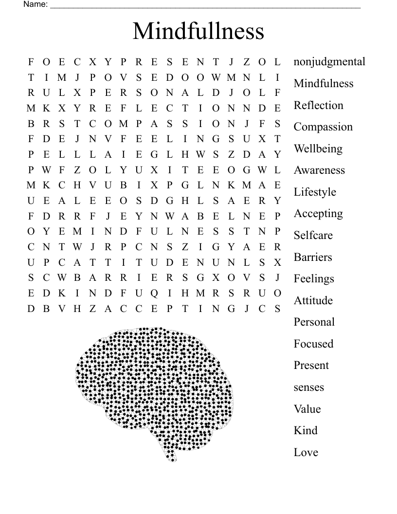 Mindfullness Word Search