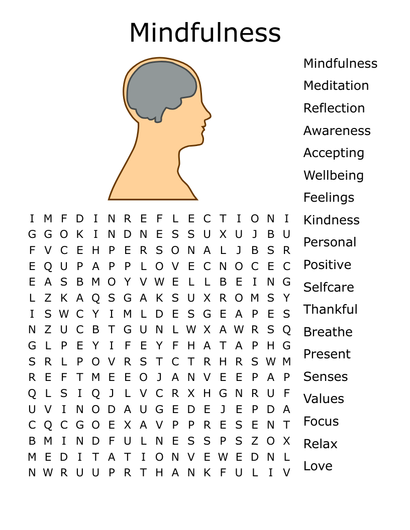 Mindfulness Word Search