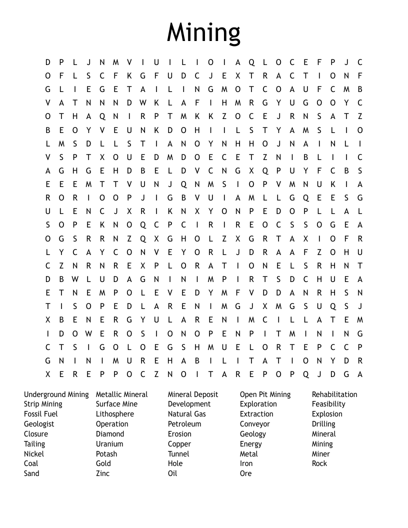 Mining Word Search