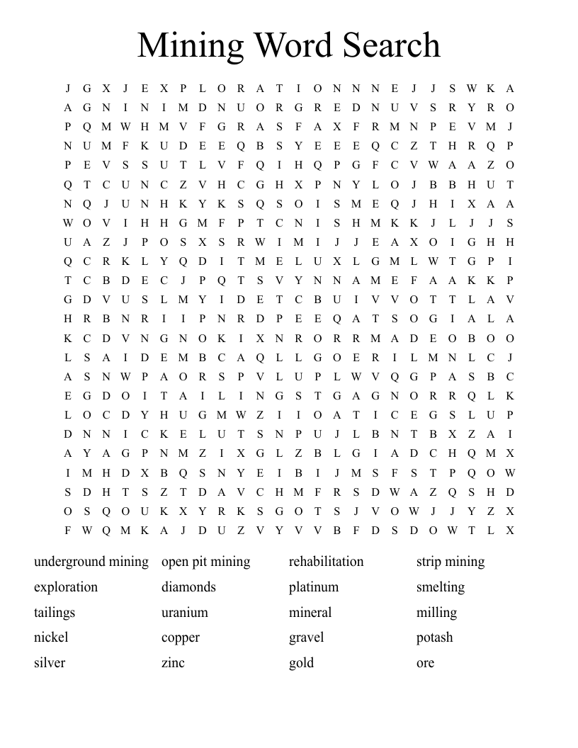 Mining Word Search