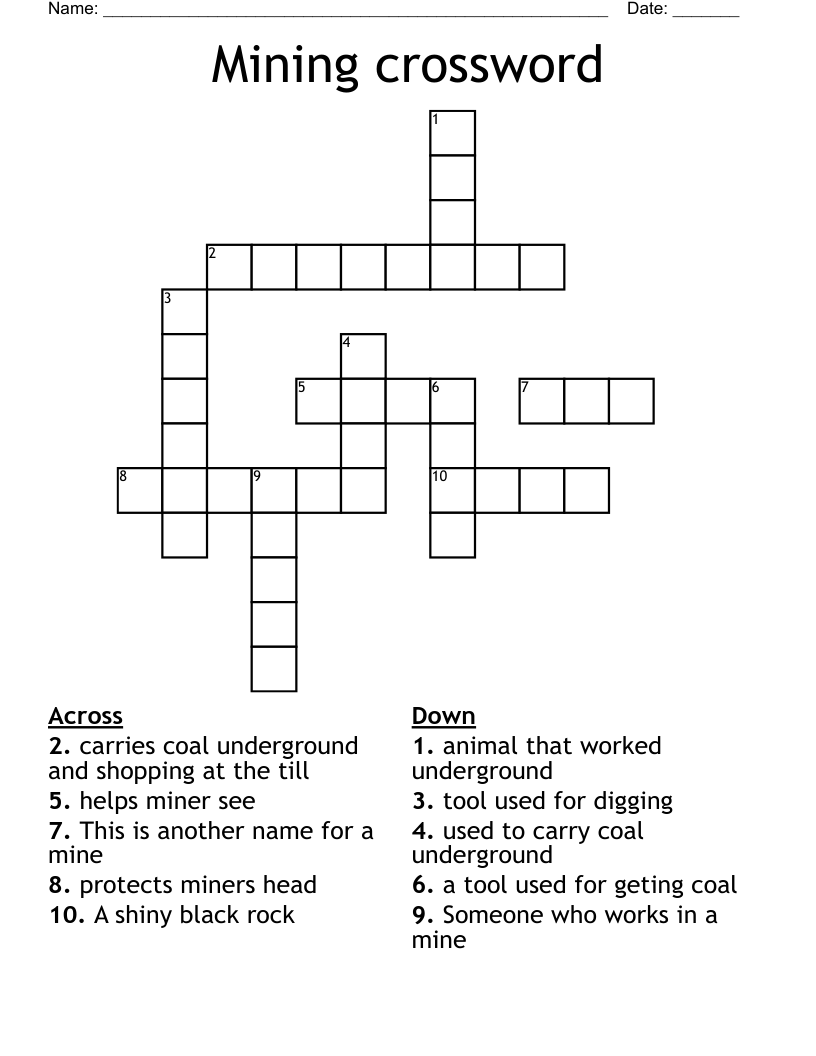 Mining crossword