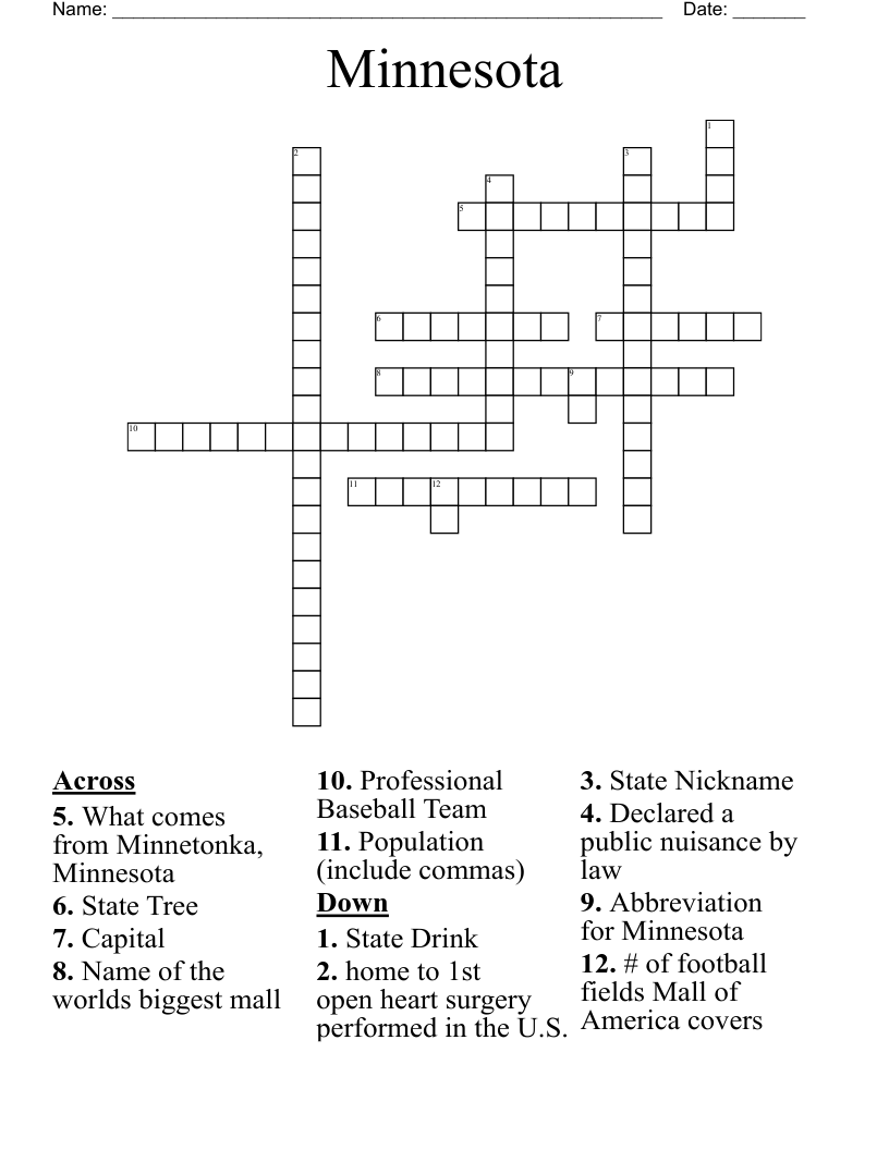 Minnesota Crossword