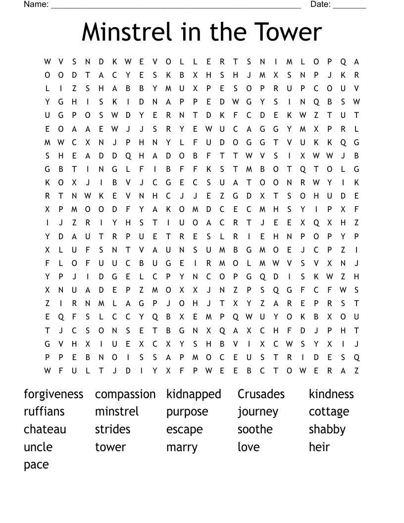 Minstrel in the Tower Word Search