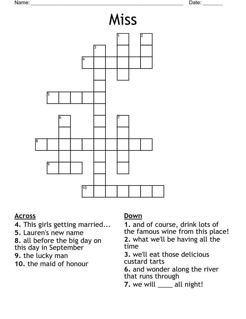 Miss Crossword