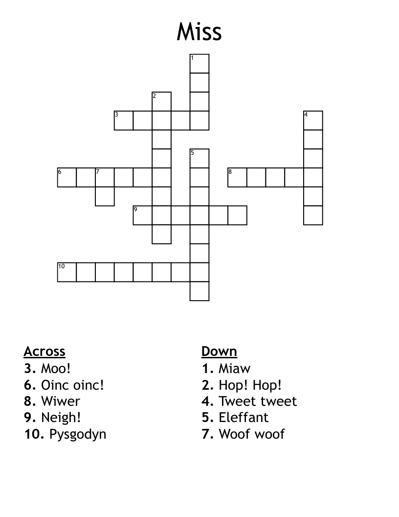 Miss Crossword