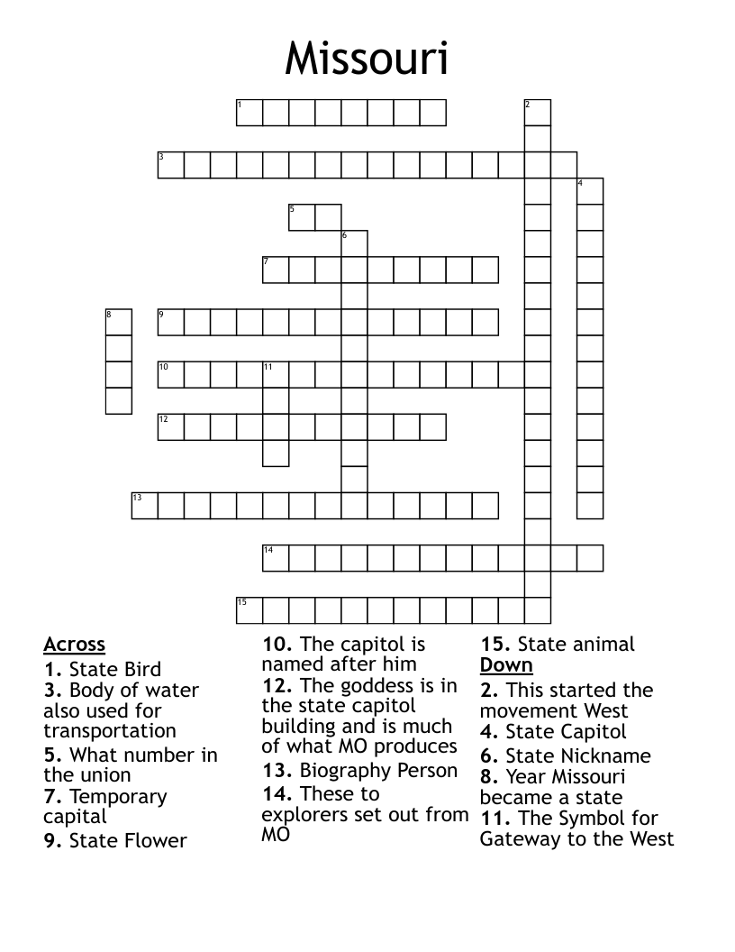 Missouri Crossword