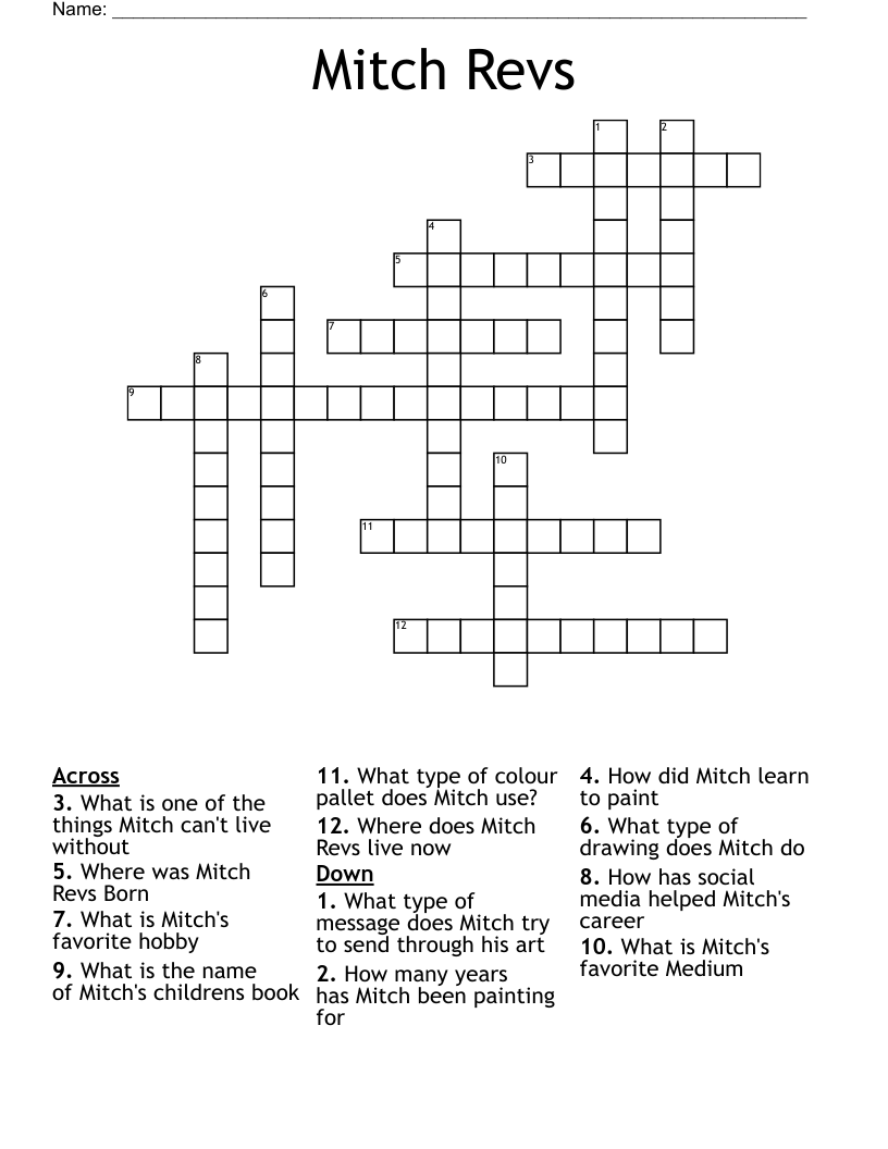 Mitch Revs Crossword