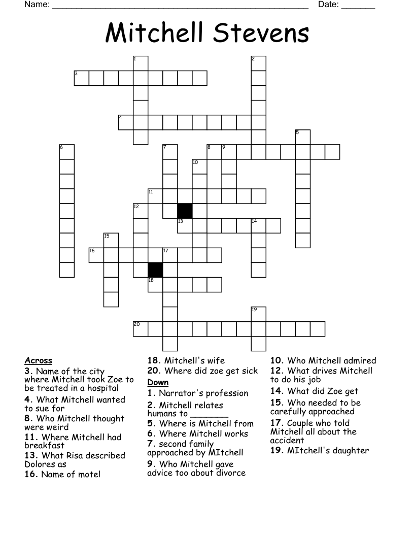 Mitchell Stevens Crossword