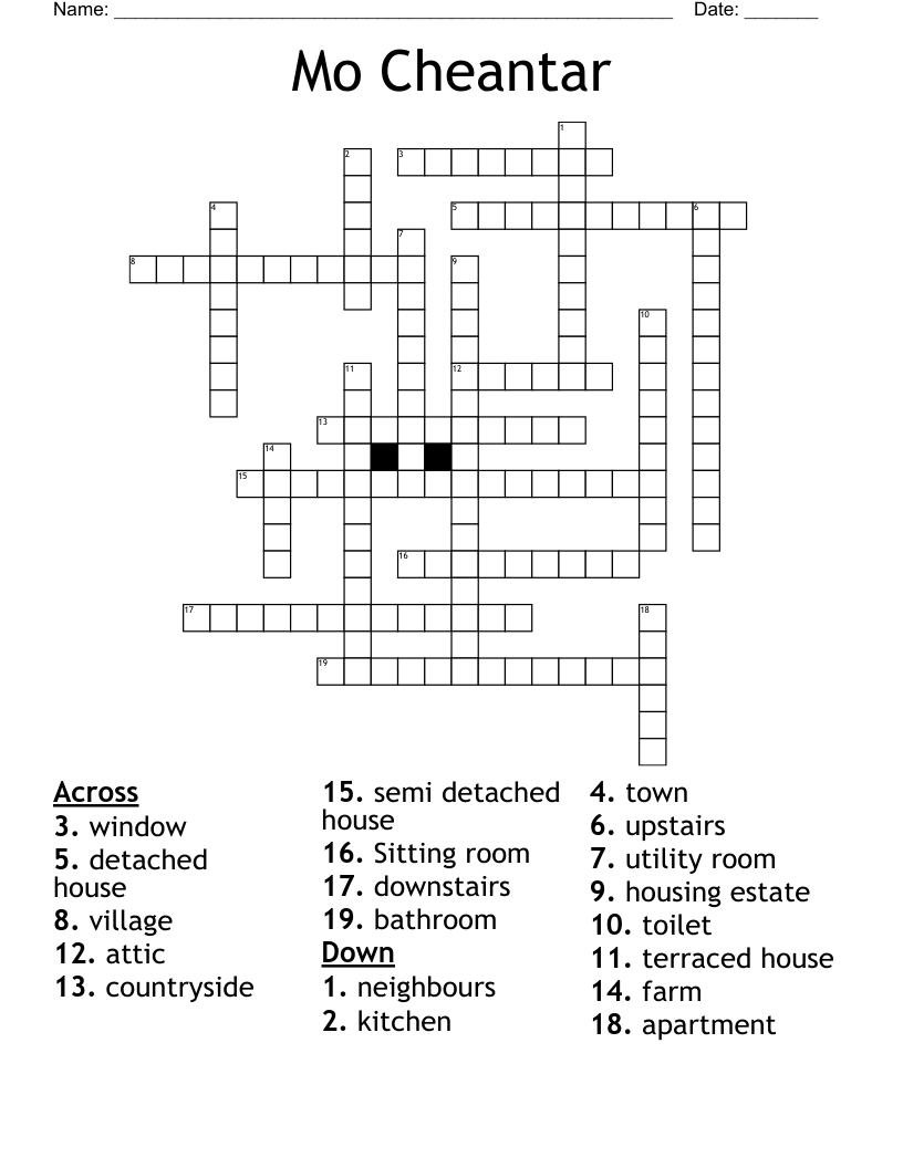 Mo Cheantar Crossword