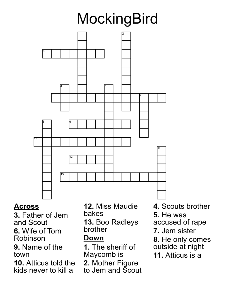 MockingBird Crossword