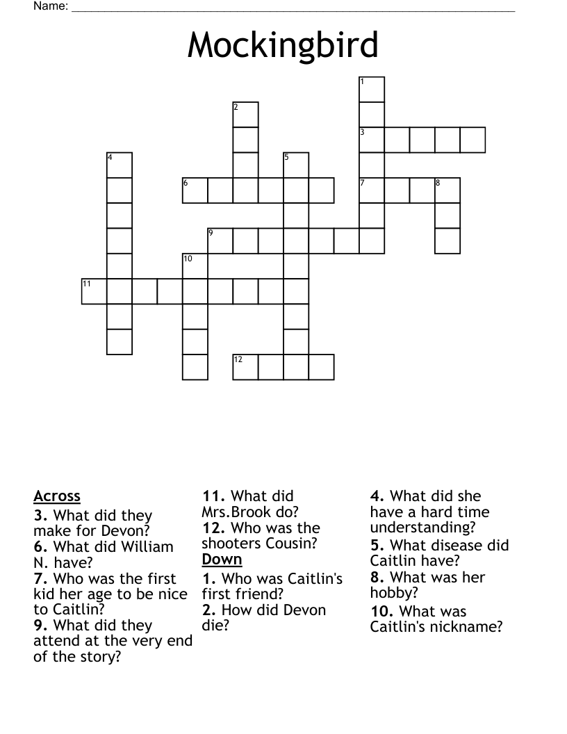 Mockingbird Crossword