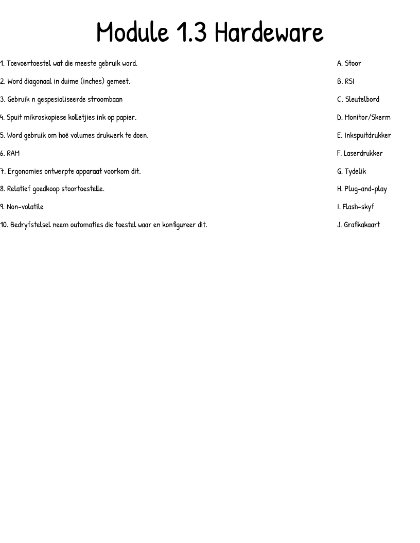 Module 1.3 Hardeware  Worksheet