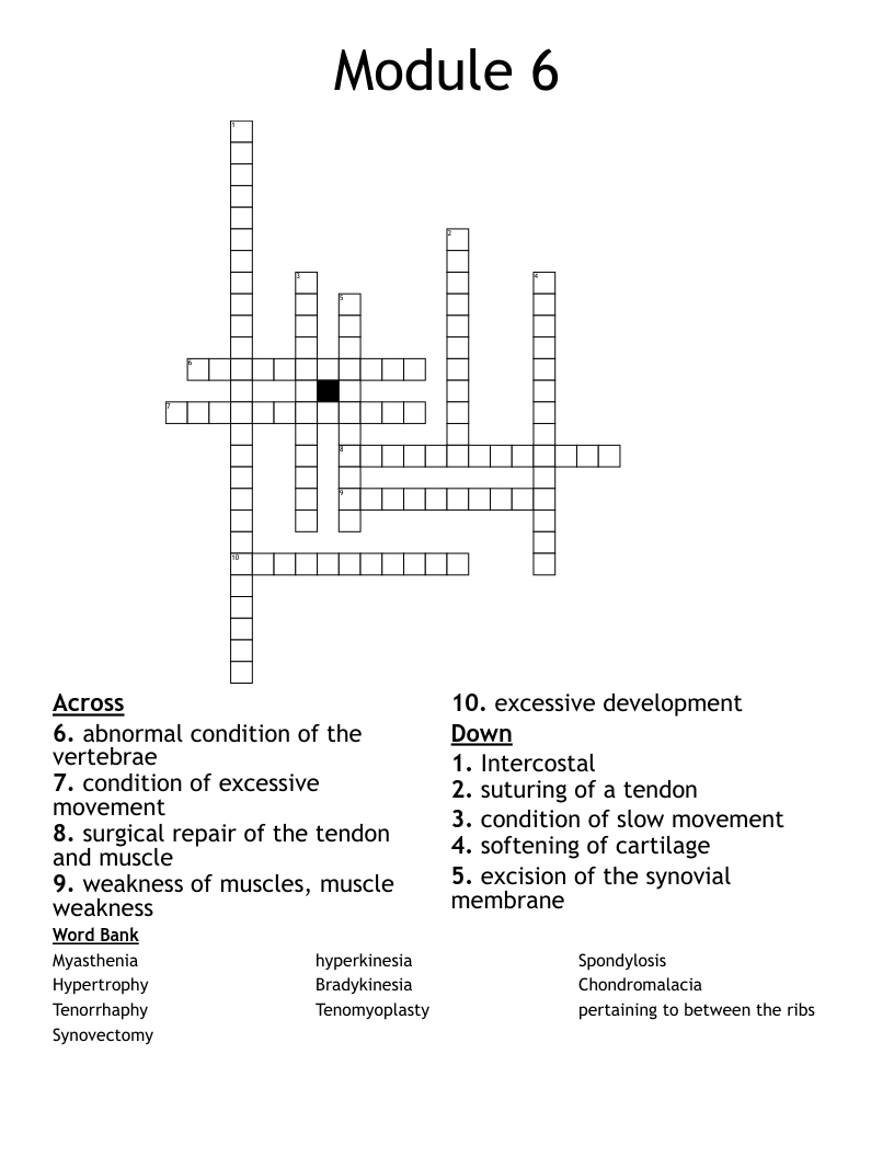 Module 6 Crossword