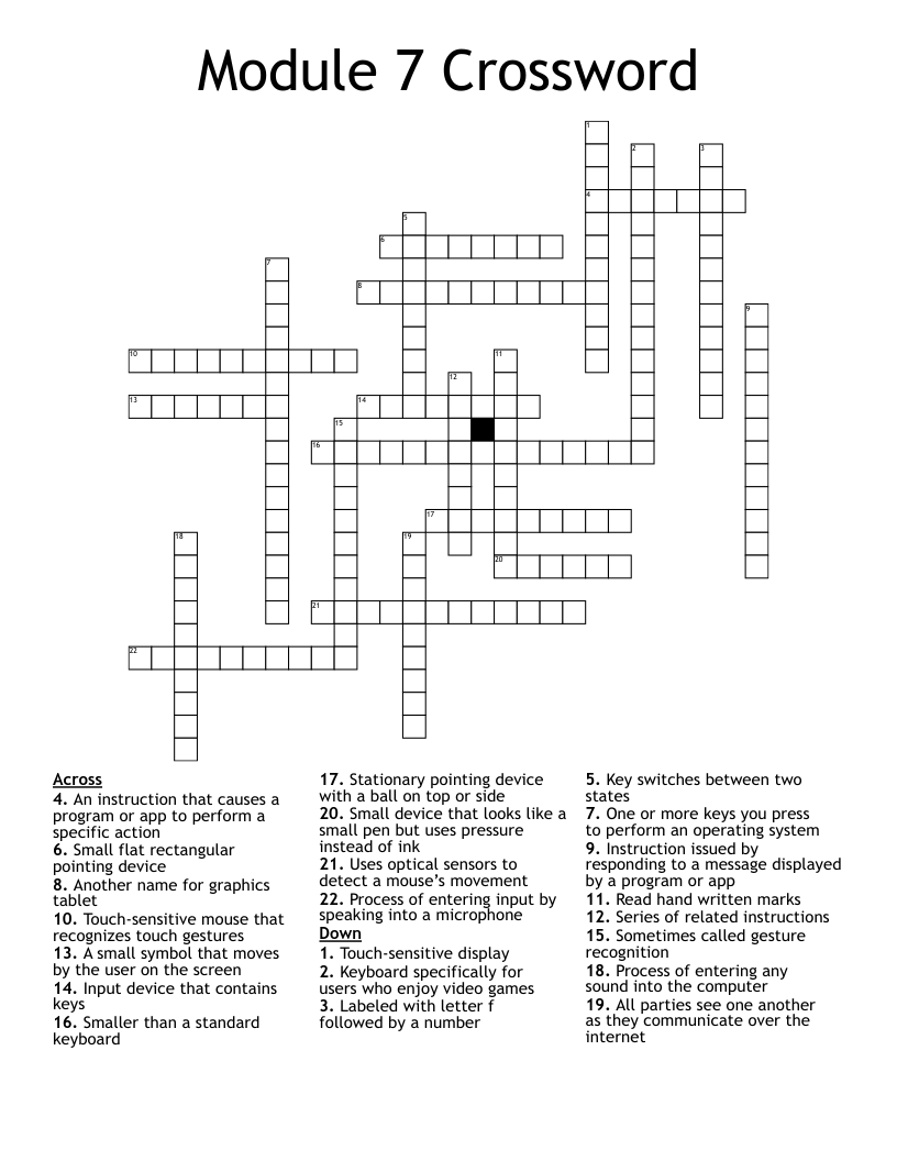 Module 7 Crossword