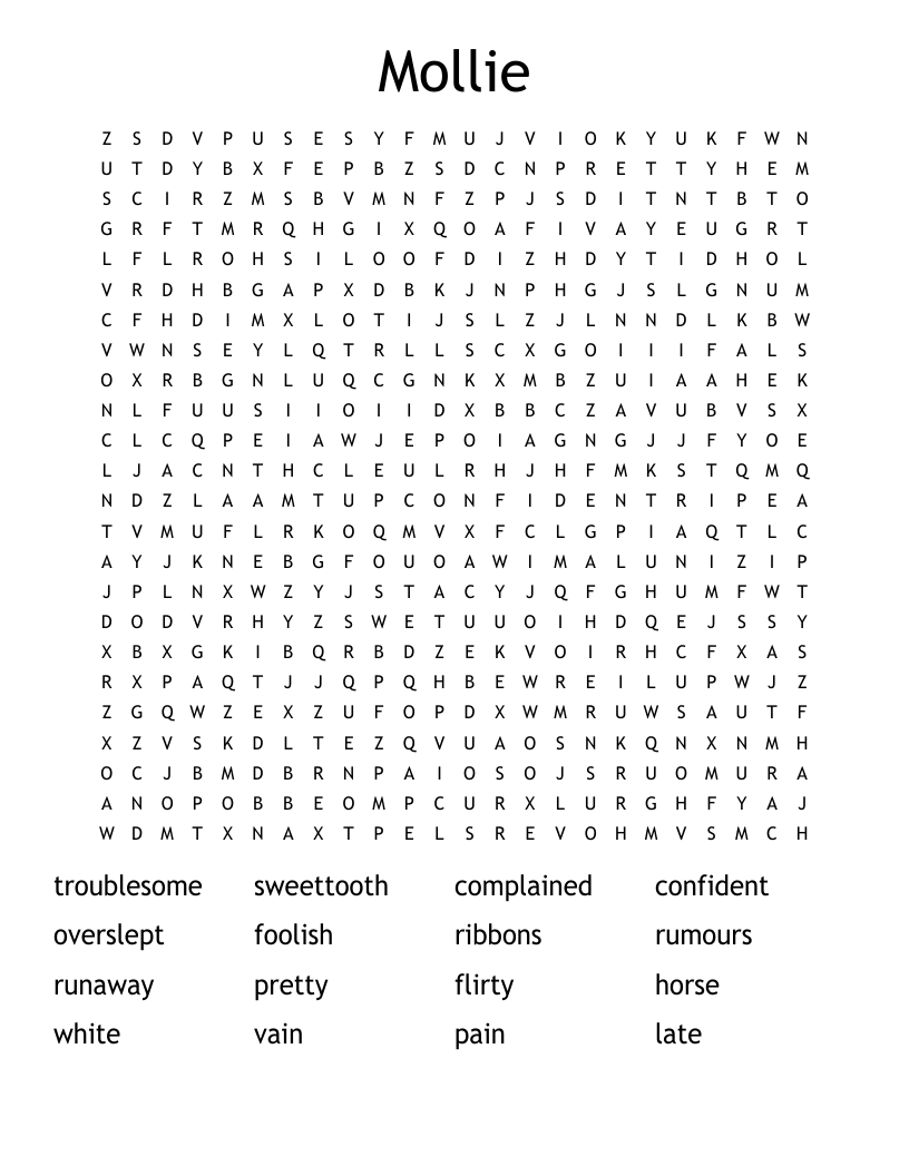 Mollie Word Search