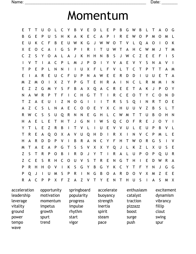 Momentum Word Search