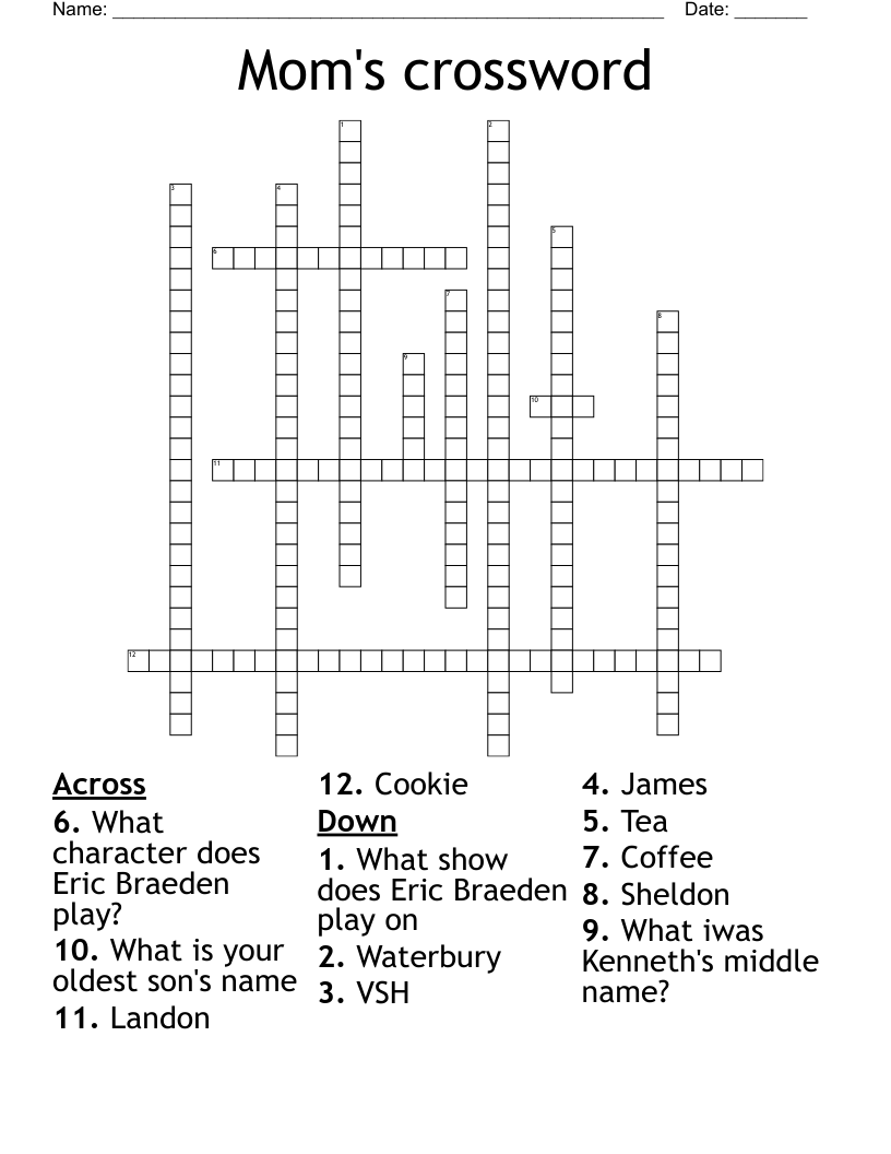 Mom's crossword
