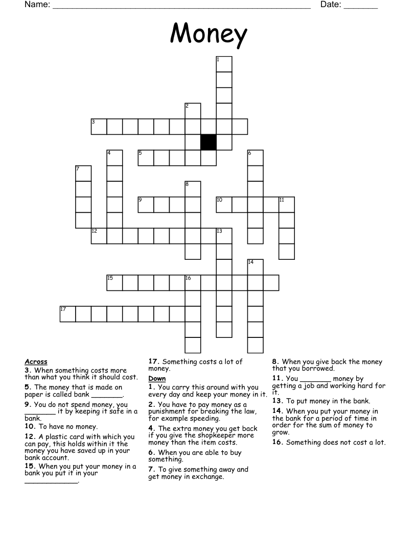 Money Crossword