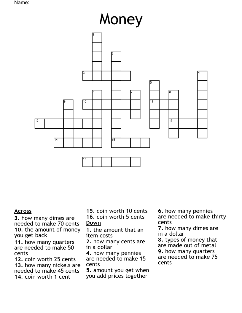 Money Crossword