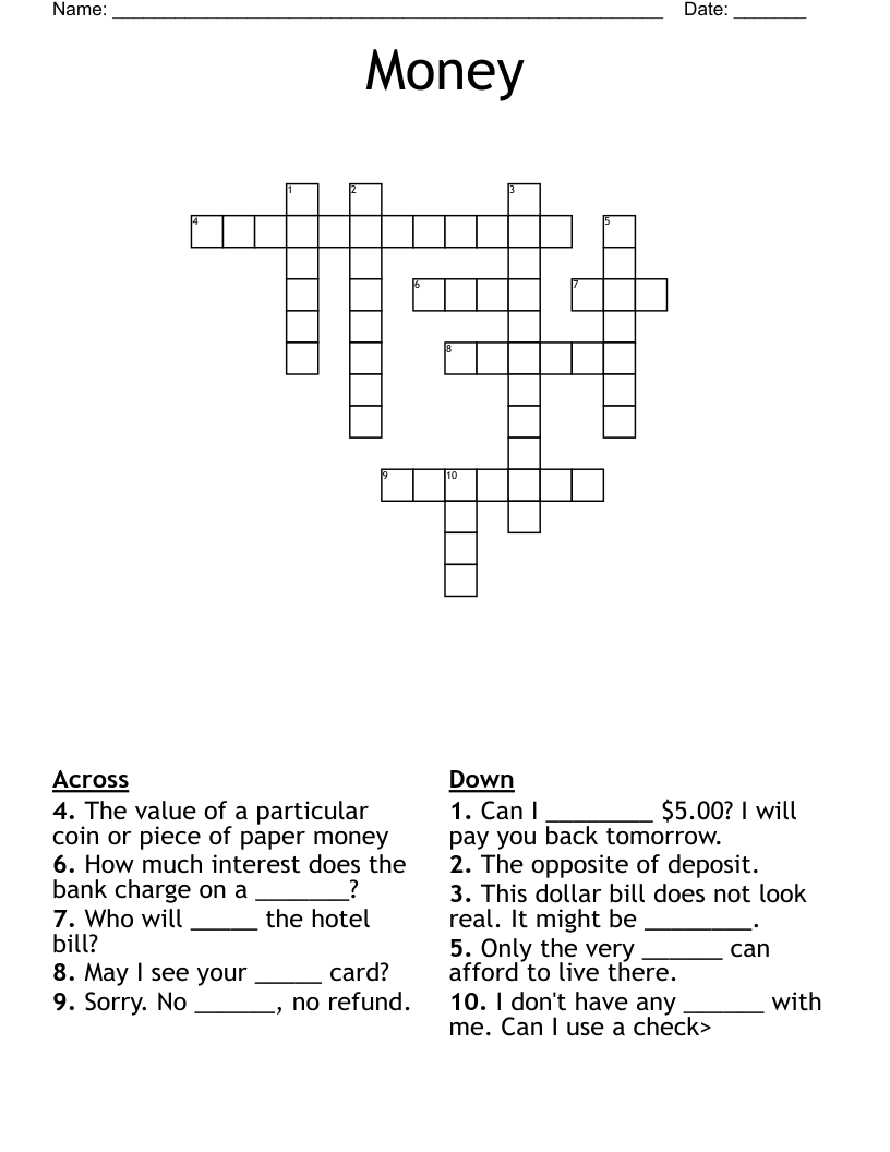 Money Crossword