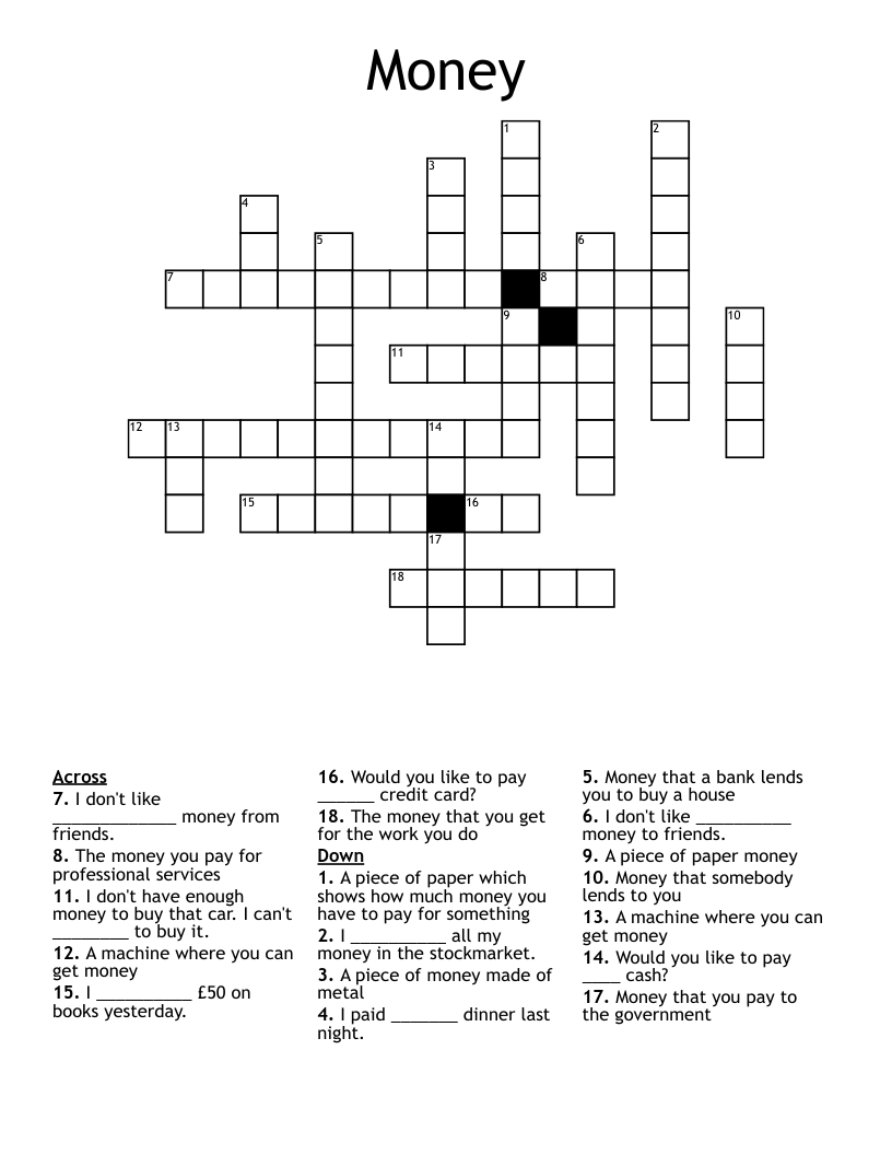 Money Crossword