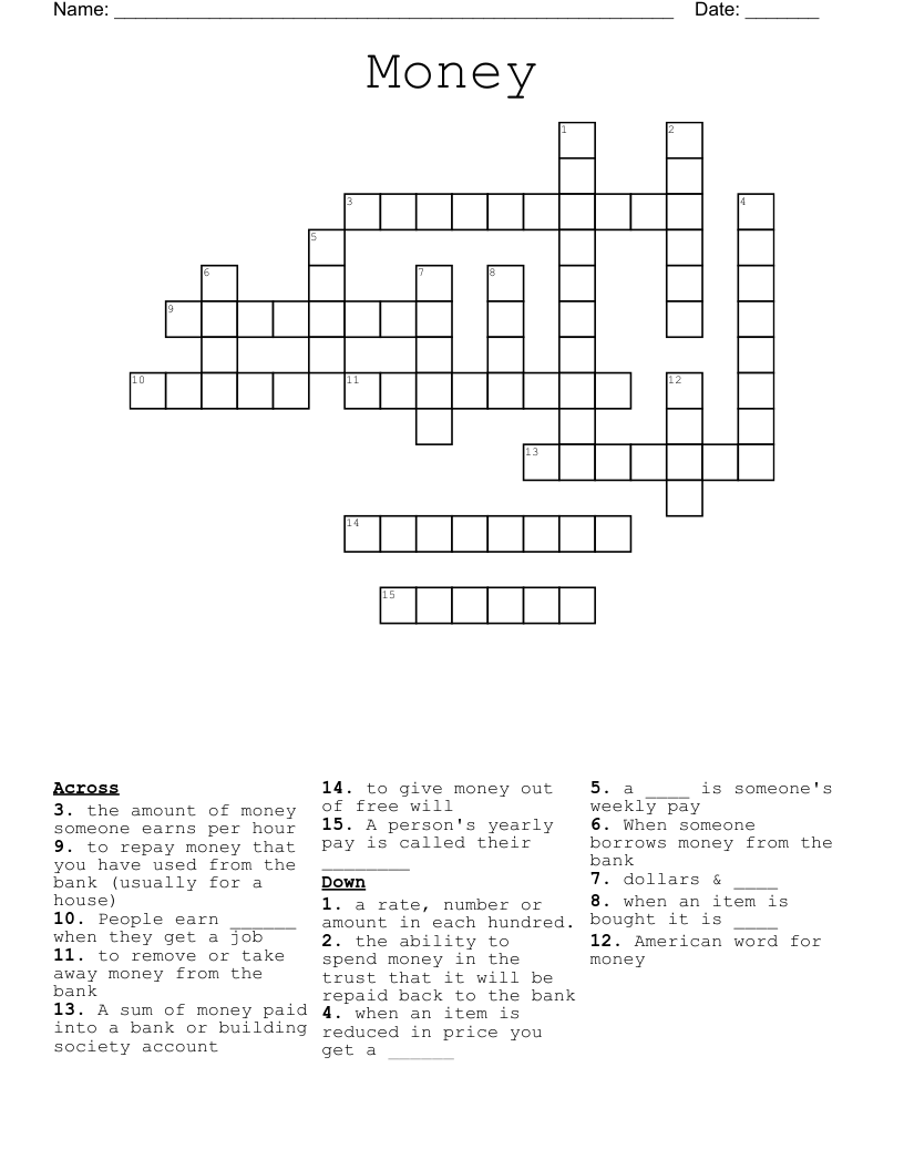 Money Crossword