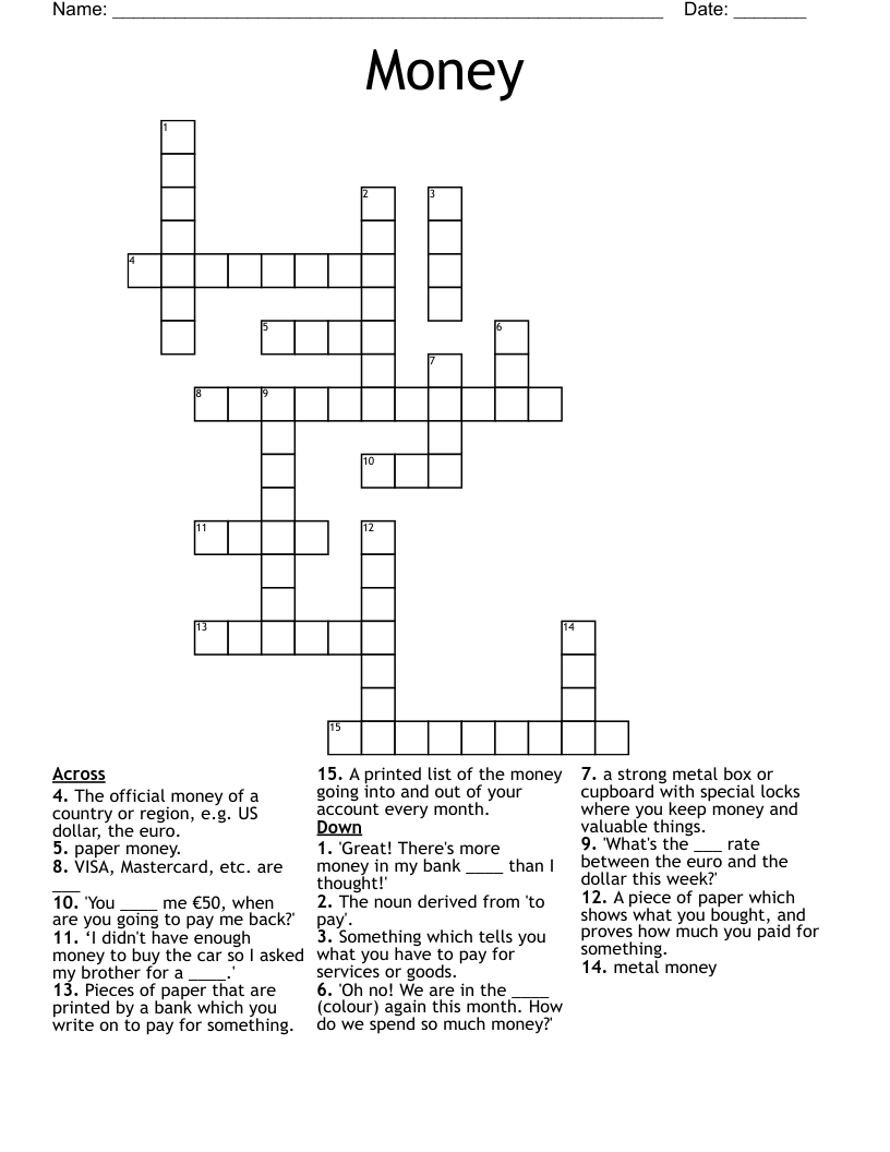 Money Crossword