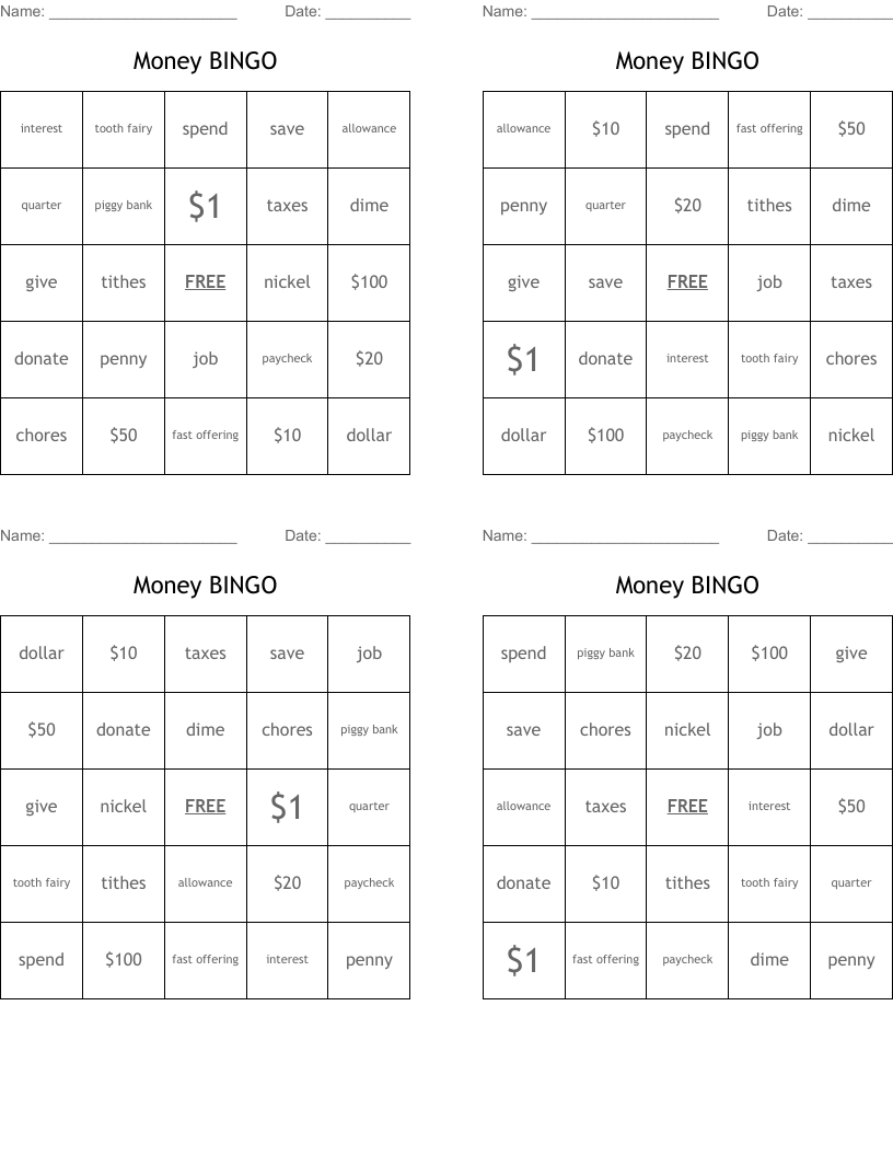 Money BINGO