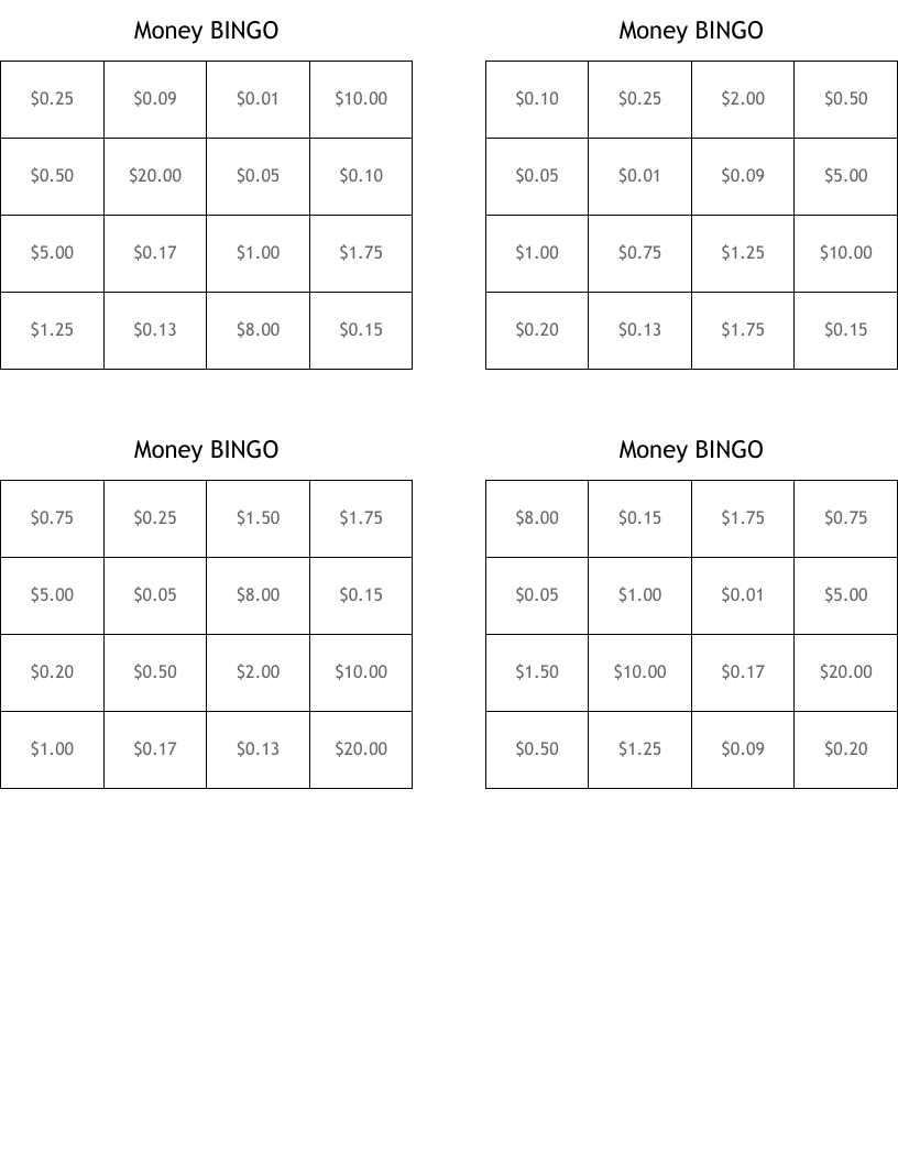 Money BINGO