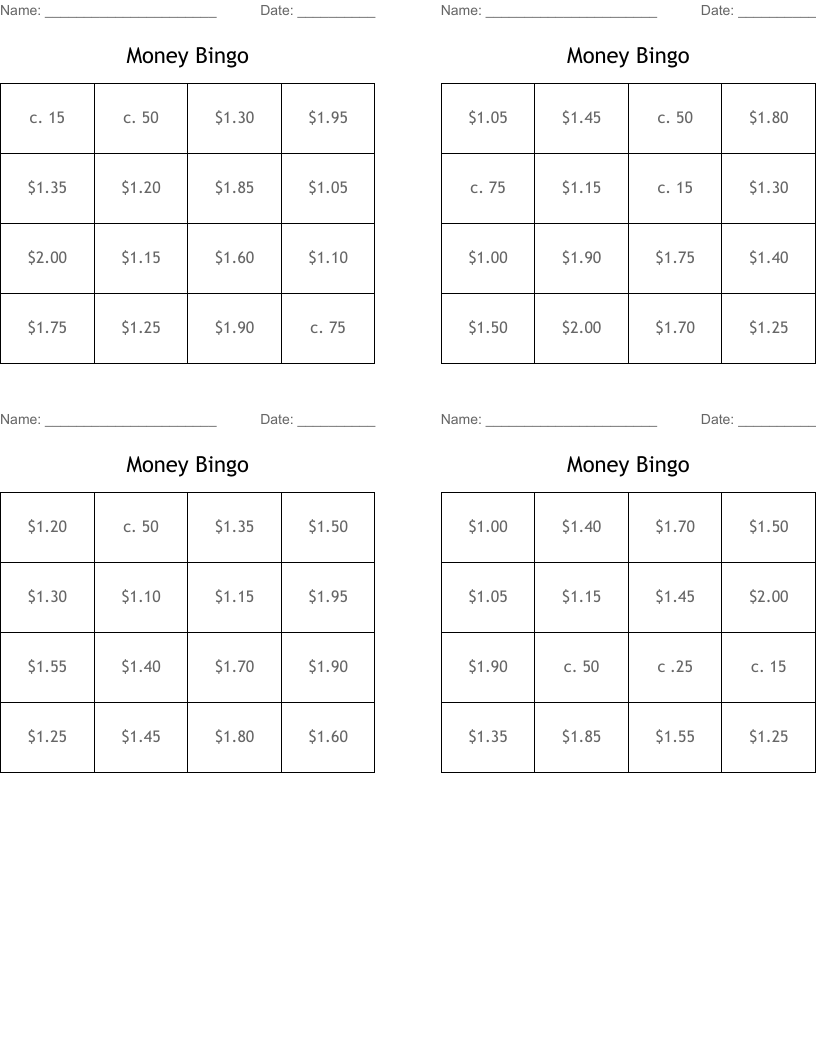 Money Bingo