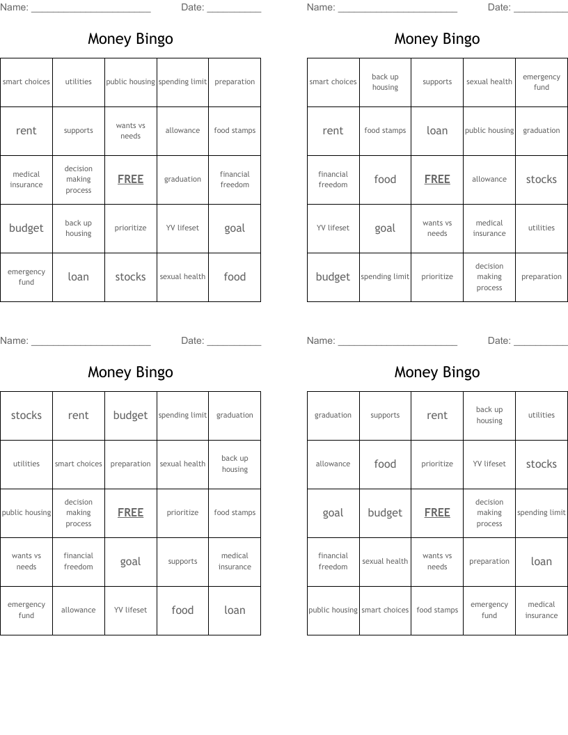 Money Bingo