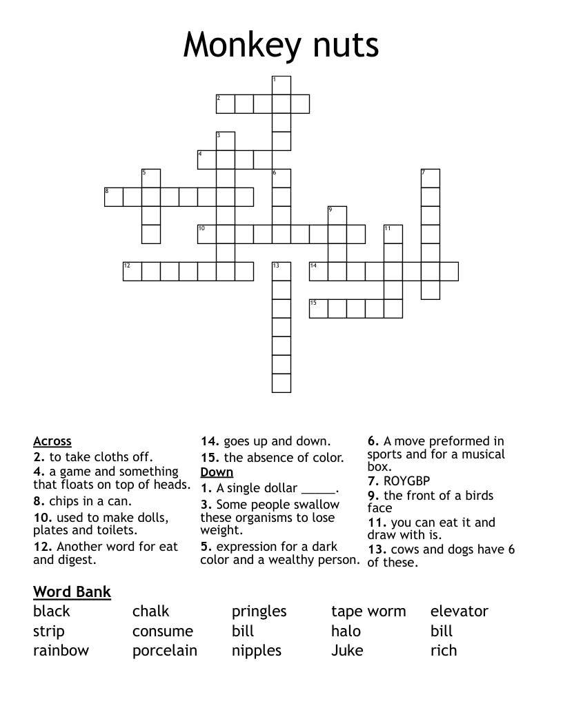 Monkey nuts Crossword