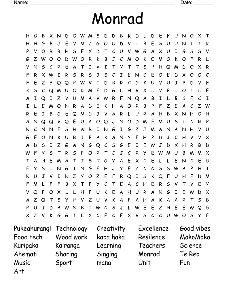 Monrad Word Search