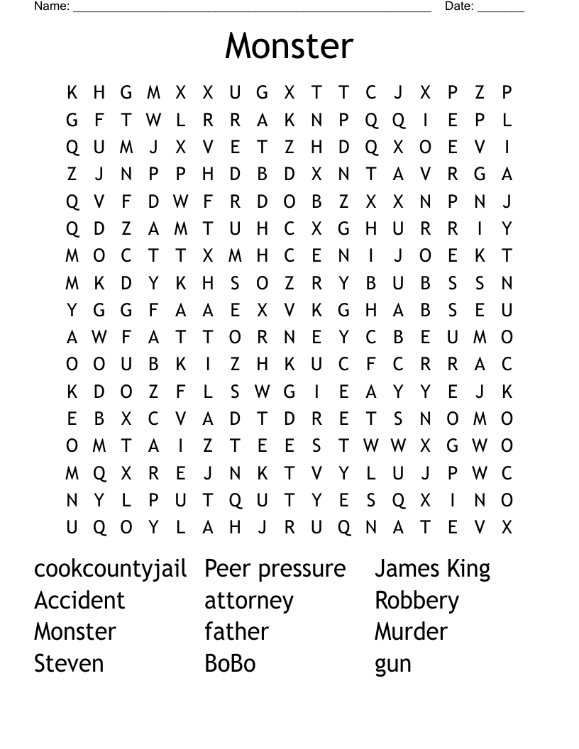 Monster Word Search