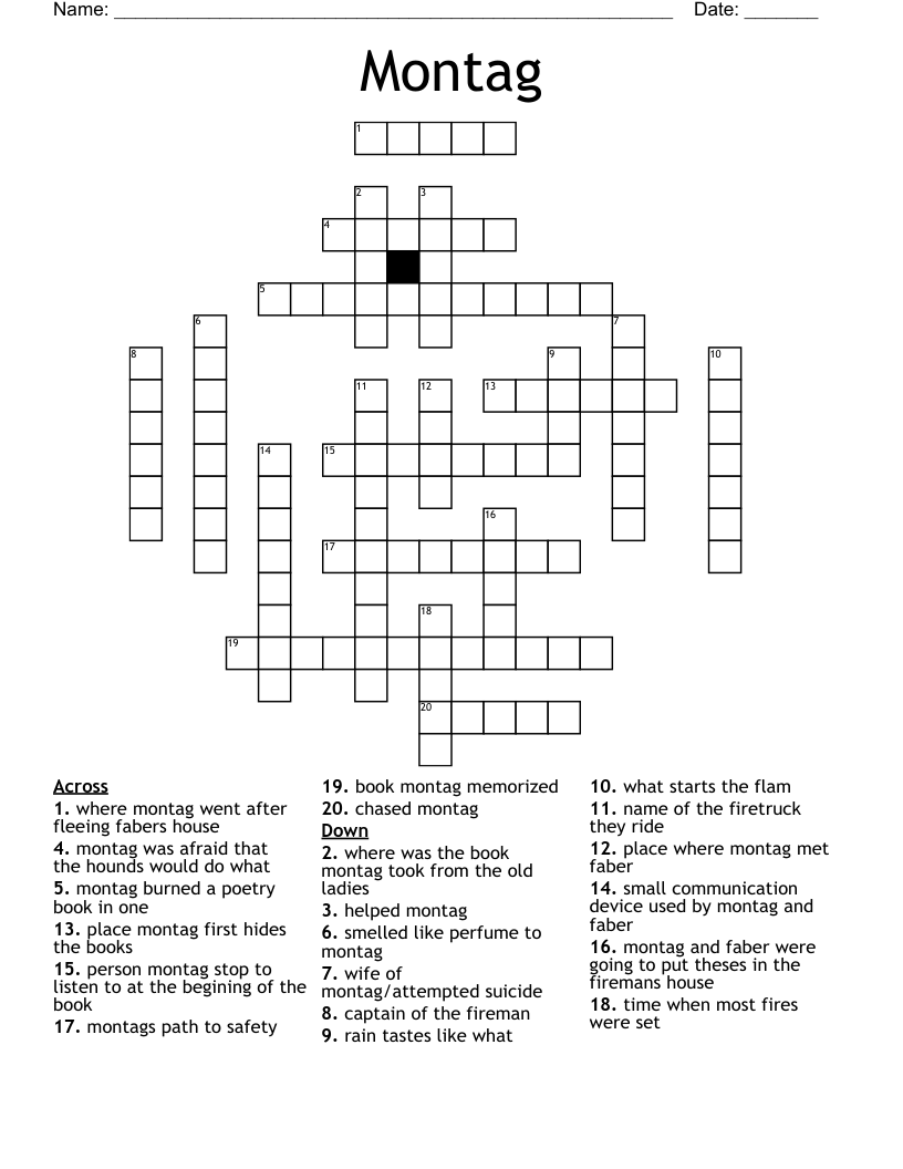 Montag Crossword