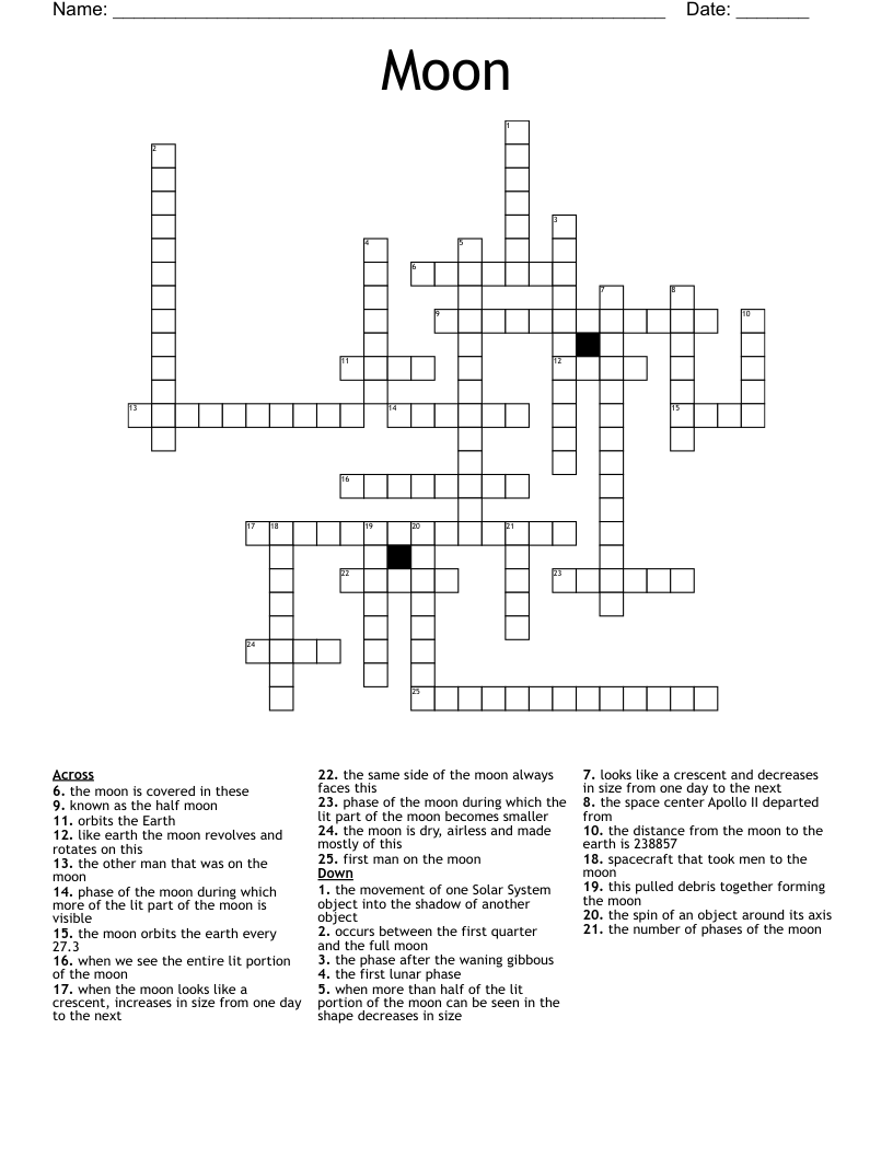 Moon Crossword
