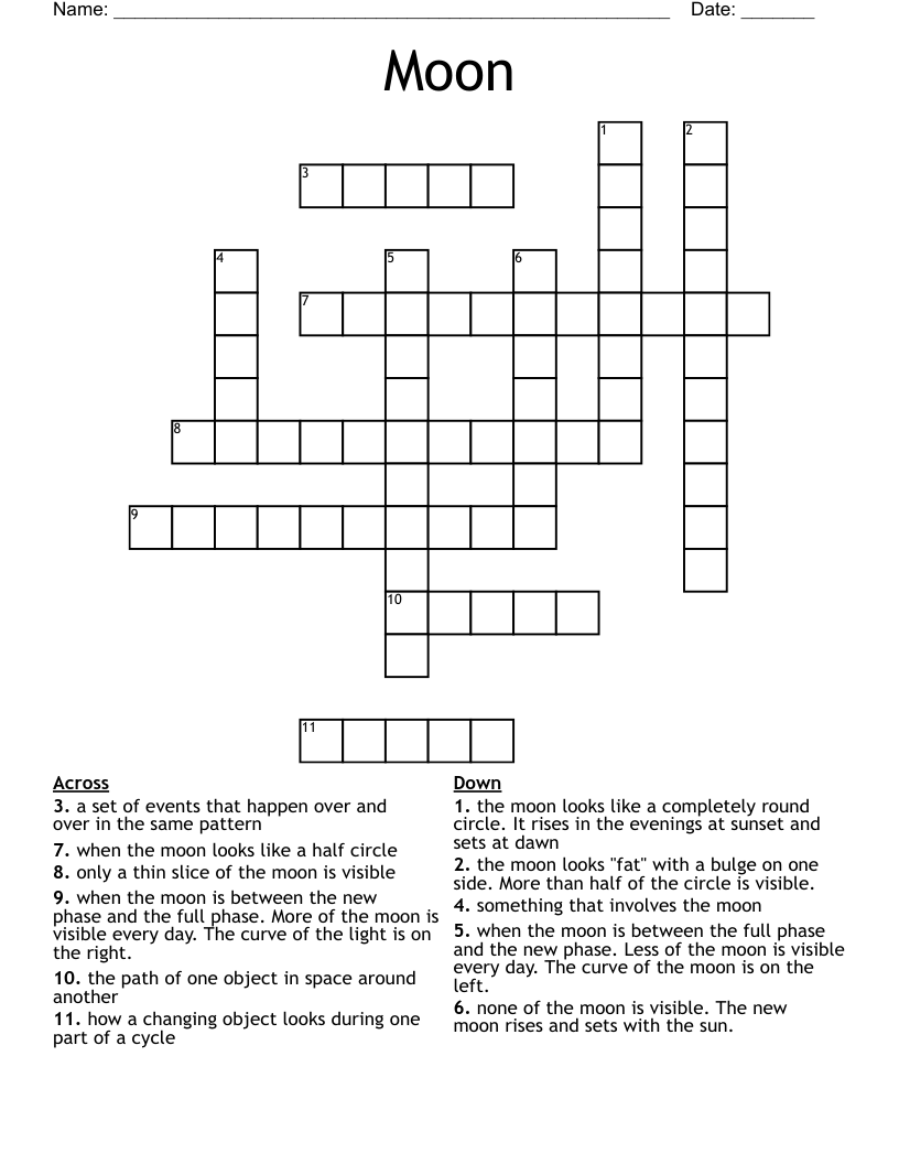Moon Crossword