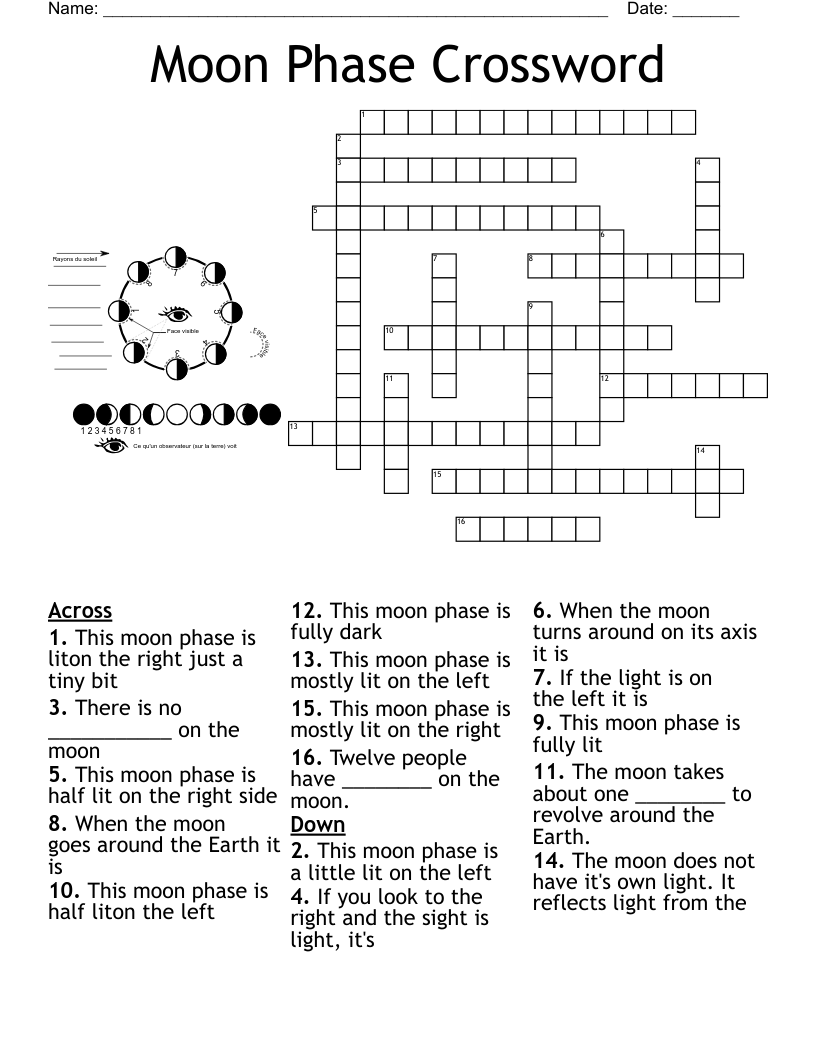 Moon Phase Crossword