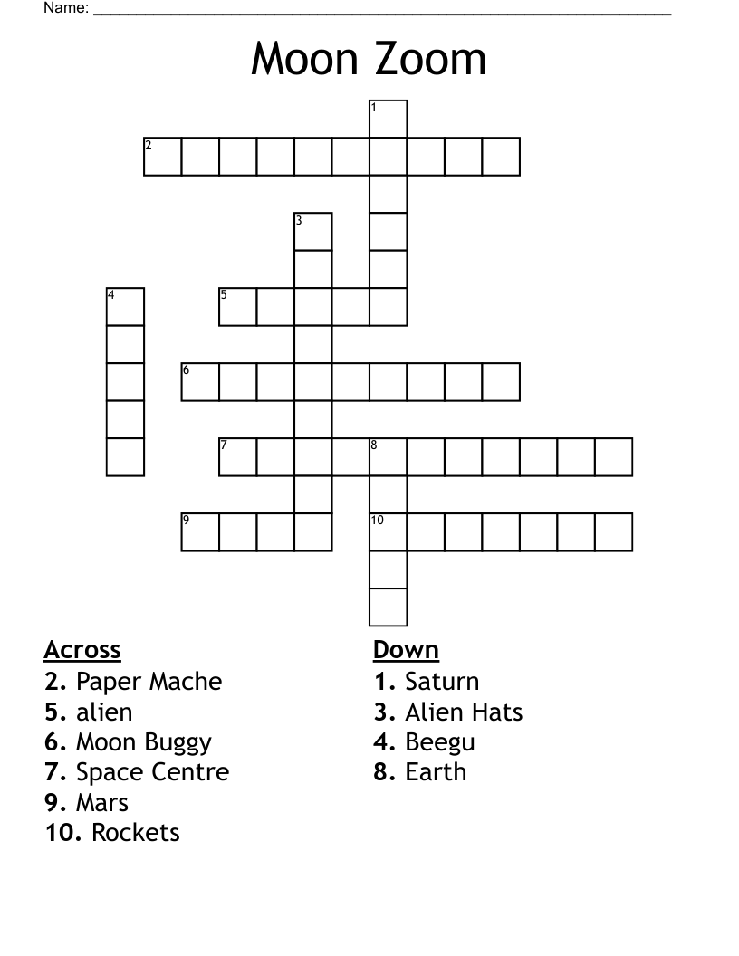 Moon Zoom Crossword