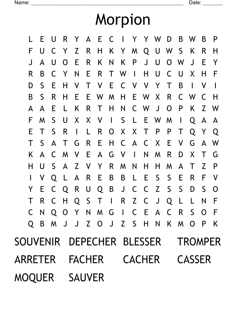 Morpion Word Search