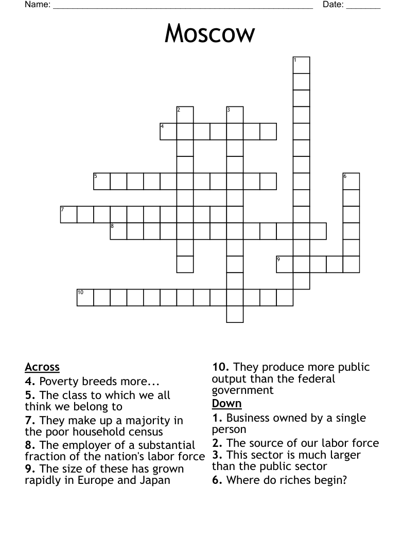 Moscow Crossword