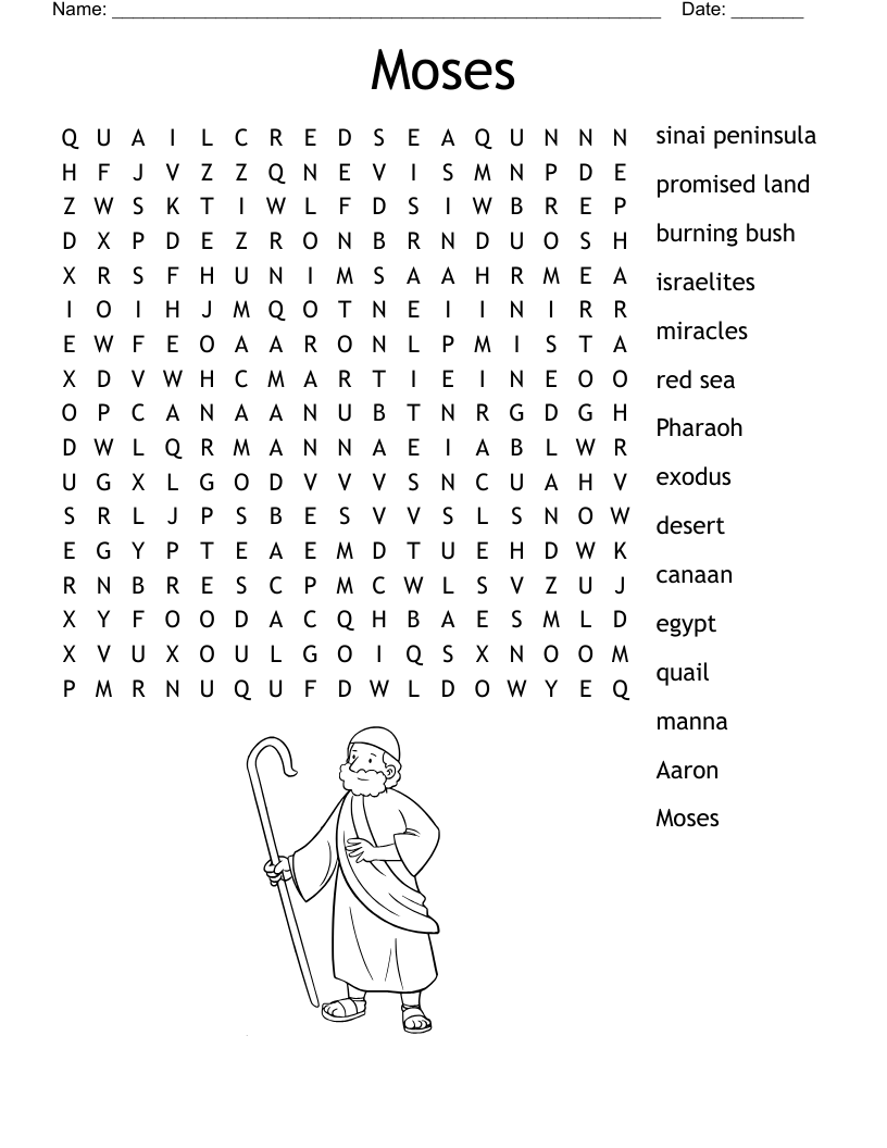 Moses Word Search