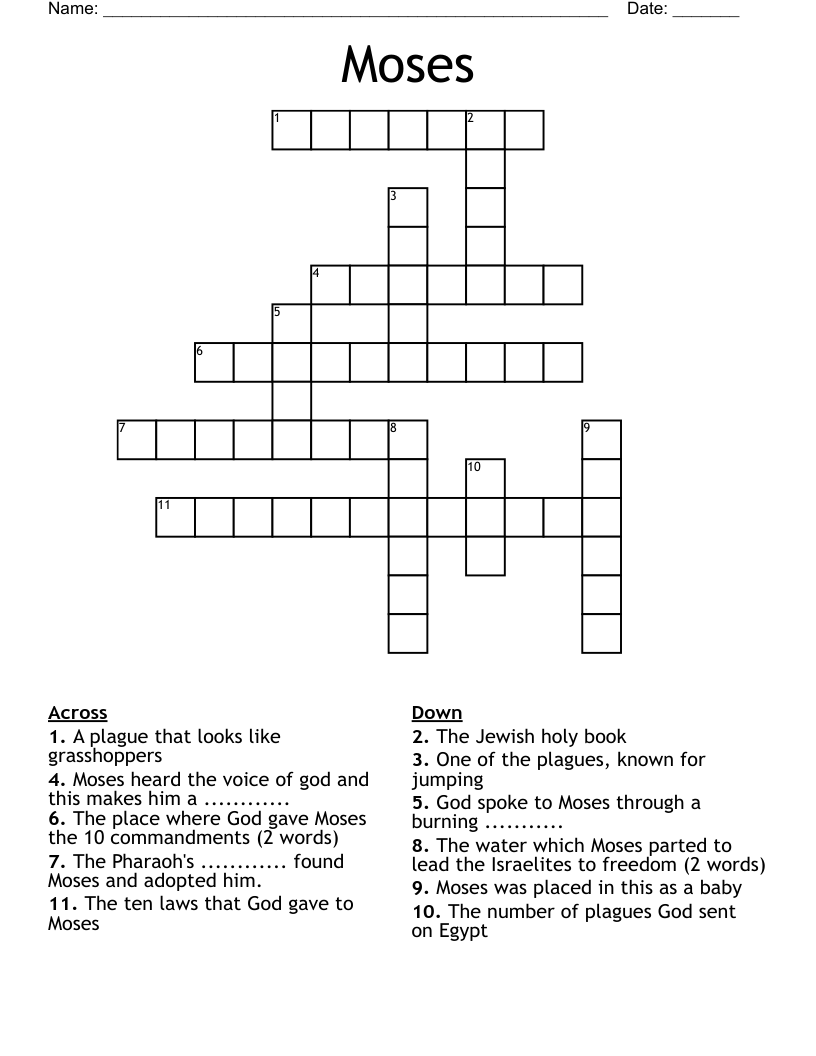 Moses Crossword