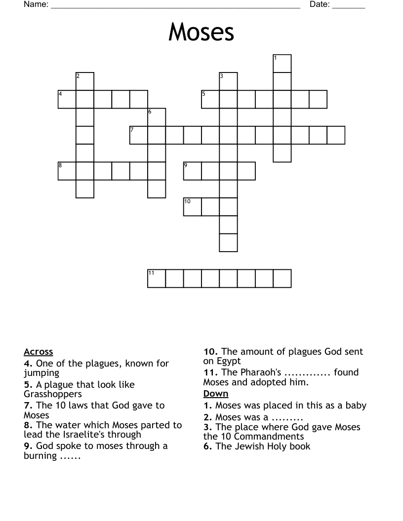 Moses Crossword