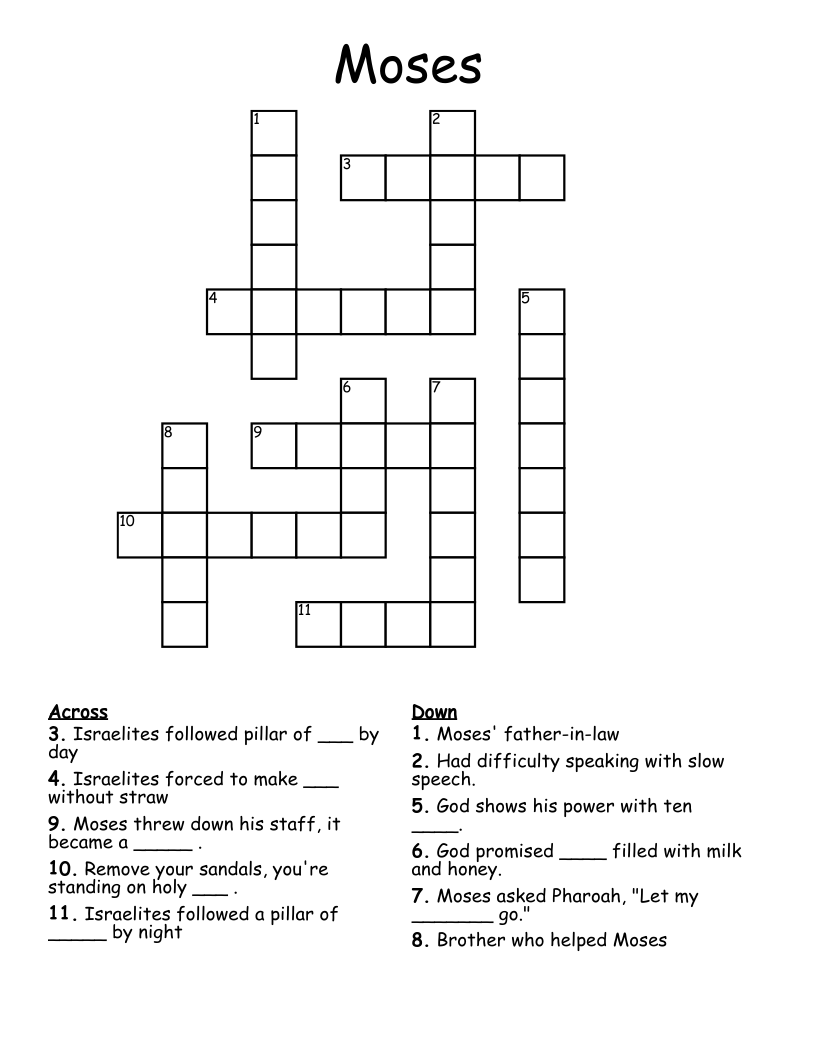 Moses Crossword