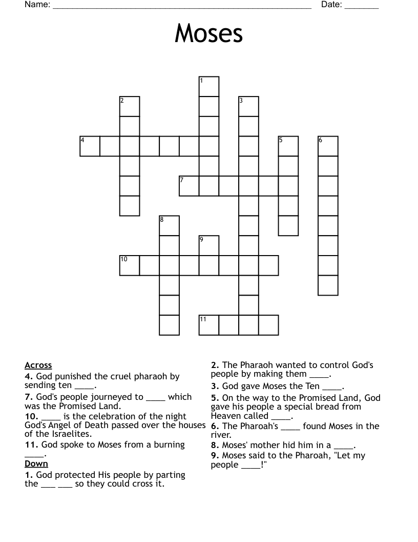 Moses Crossword