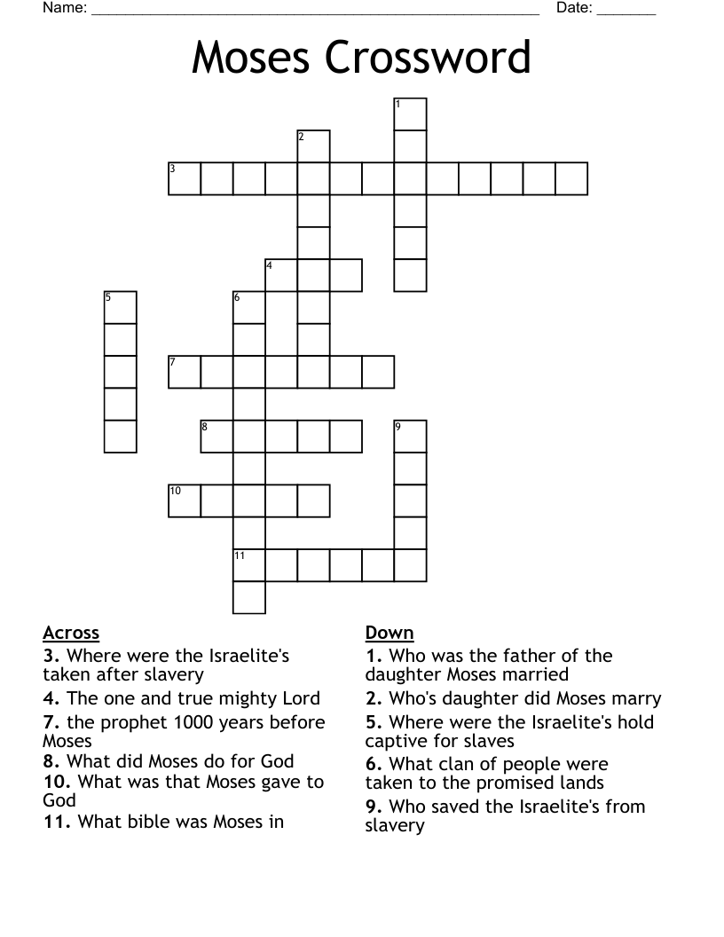 Moses Crossword