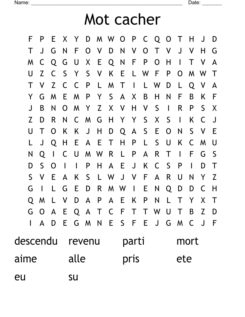 Mot cacher Word Search