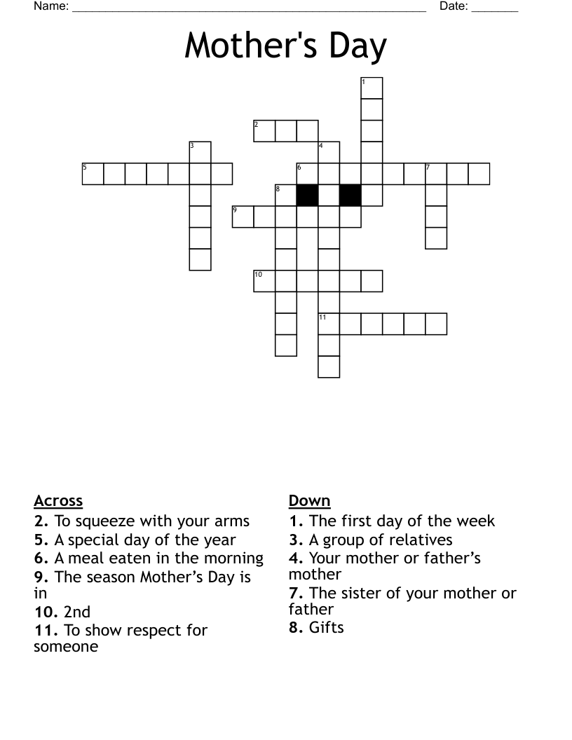 Mother's Day Crossword